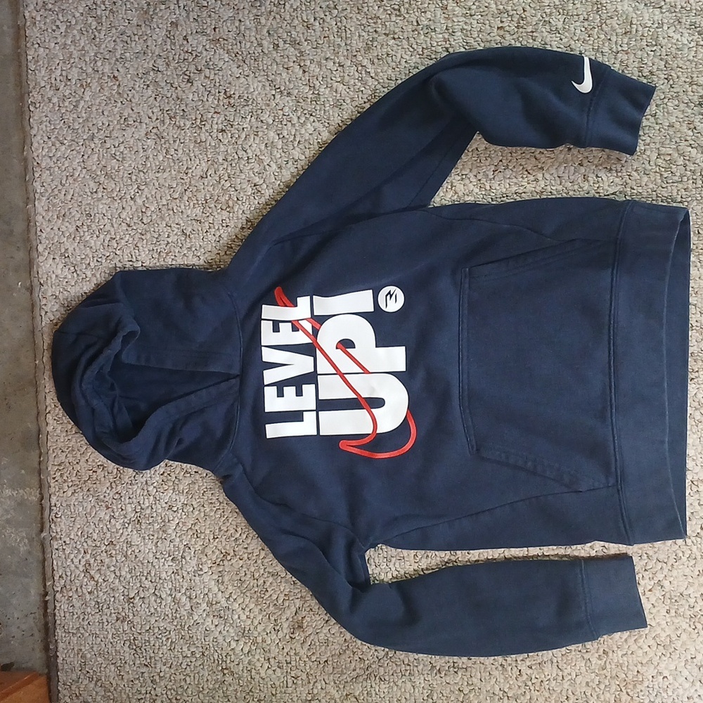 Nike Gymshark 3 Brand Navy Blue 'Level Up!' Hoodie
